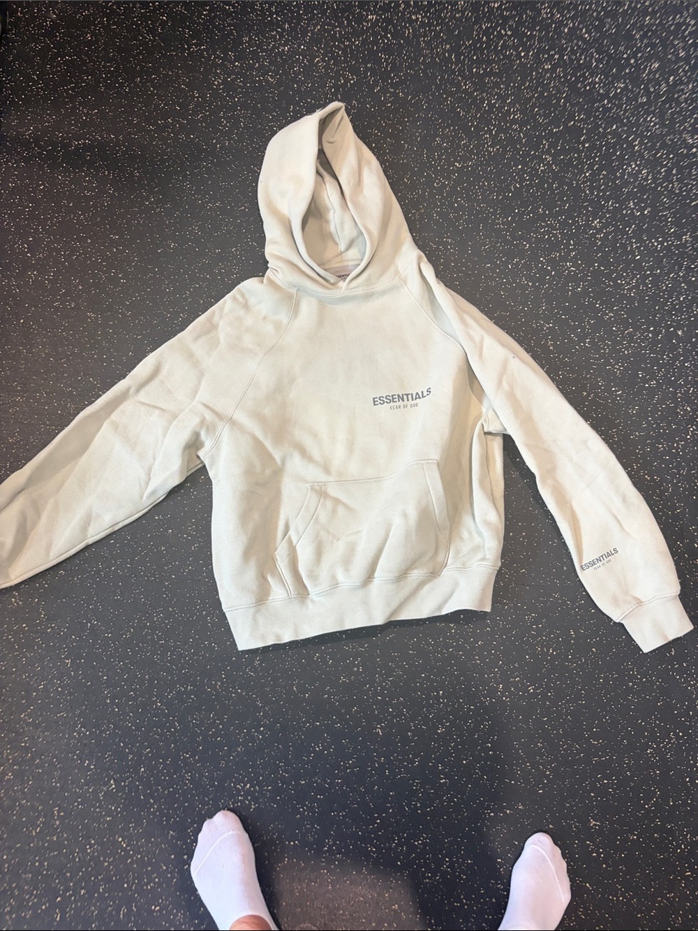 ESSENTIALS Women's Light Beige Hoodie Sweatshirt